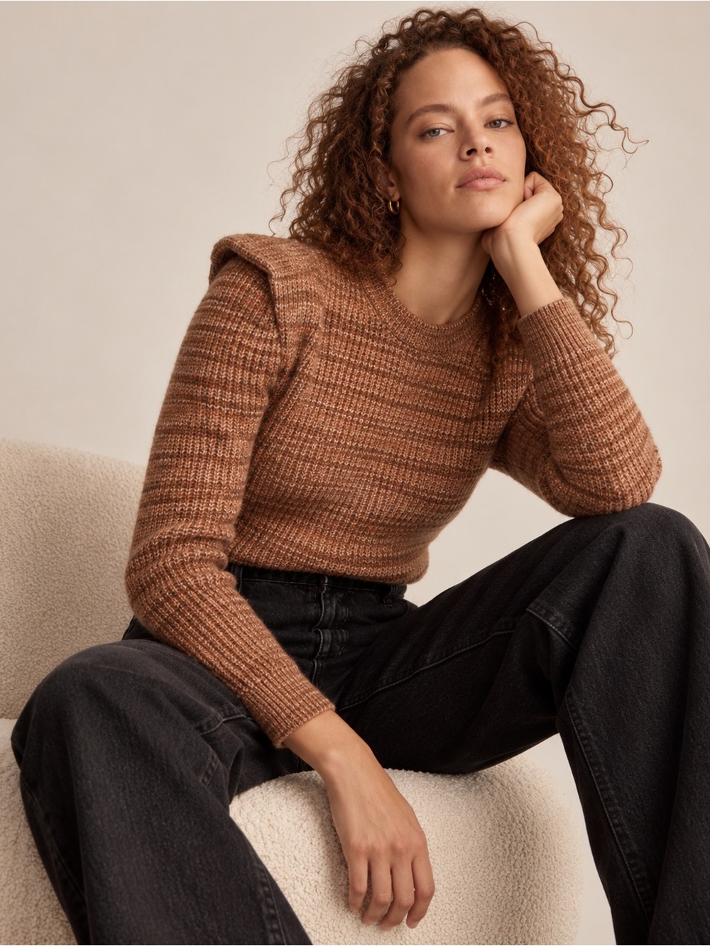 Madewell Space-Dyed Prentiss Pullover Sweater Wool Alpaca Blend Large
